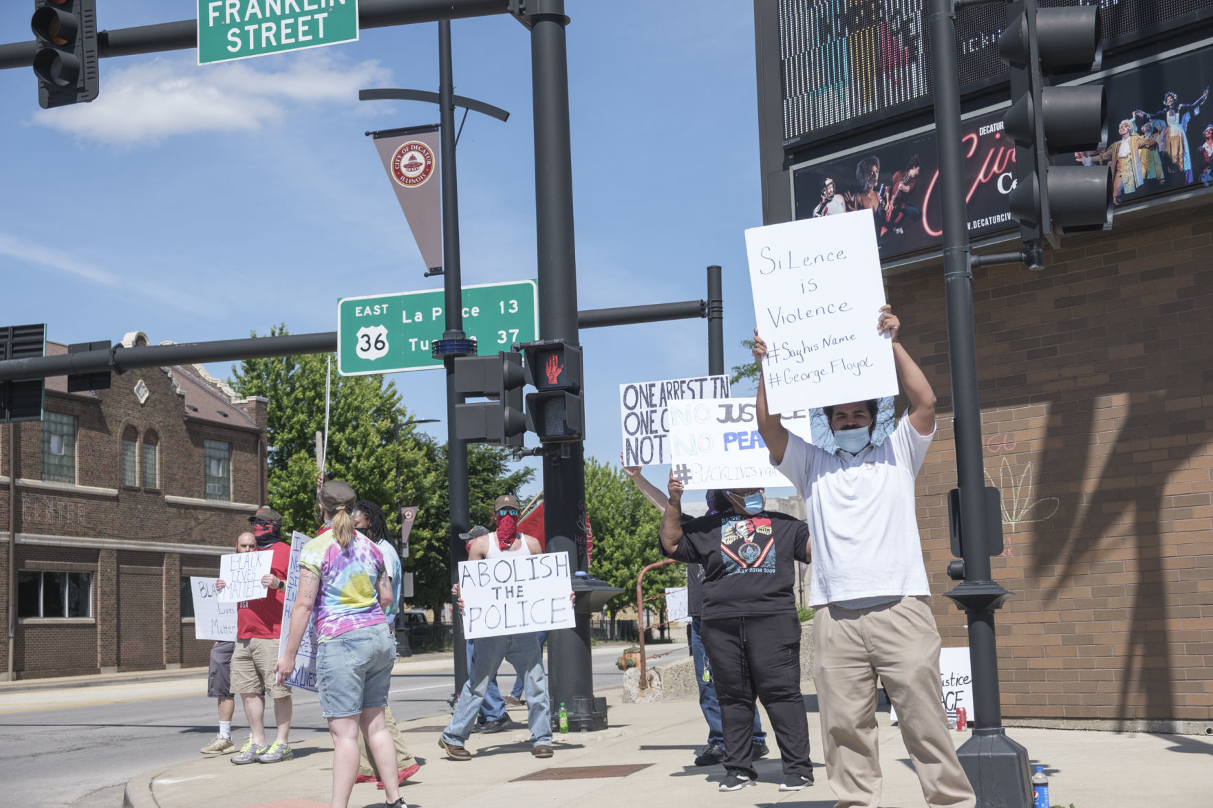 Downtown Decatur protest